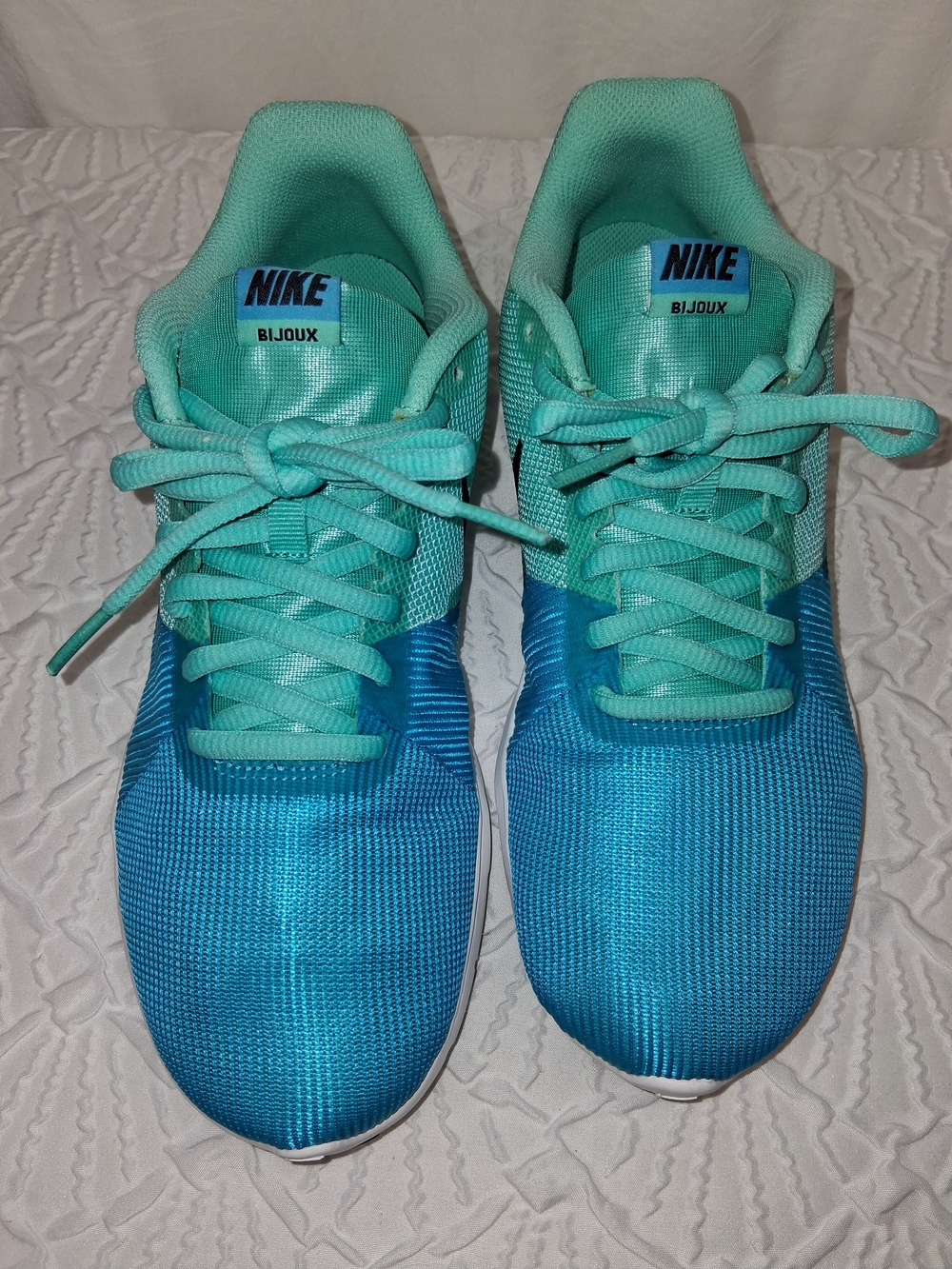 Nike Bl Joux  Teal and Aqua Runner Sneakers Size 6 - Picture 2 of 15